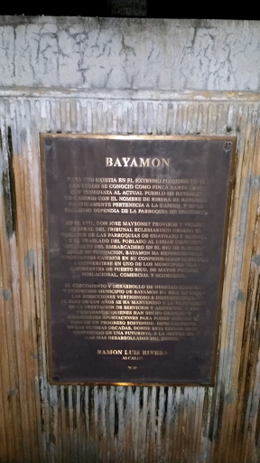 History of Bayamon Commemorative Plaque