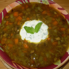 Lentil Soup With Minted Yogurt