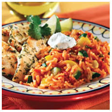 Cilantro Chicken with Zucchini Spanish Rice