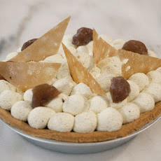Chestnut Pie with Rum Cream