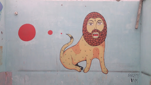 Funny Lion Graffiti