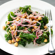Vegan: Marinated Kale and Chickpea Salad With Sumac Onions