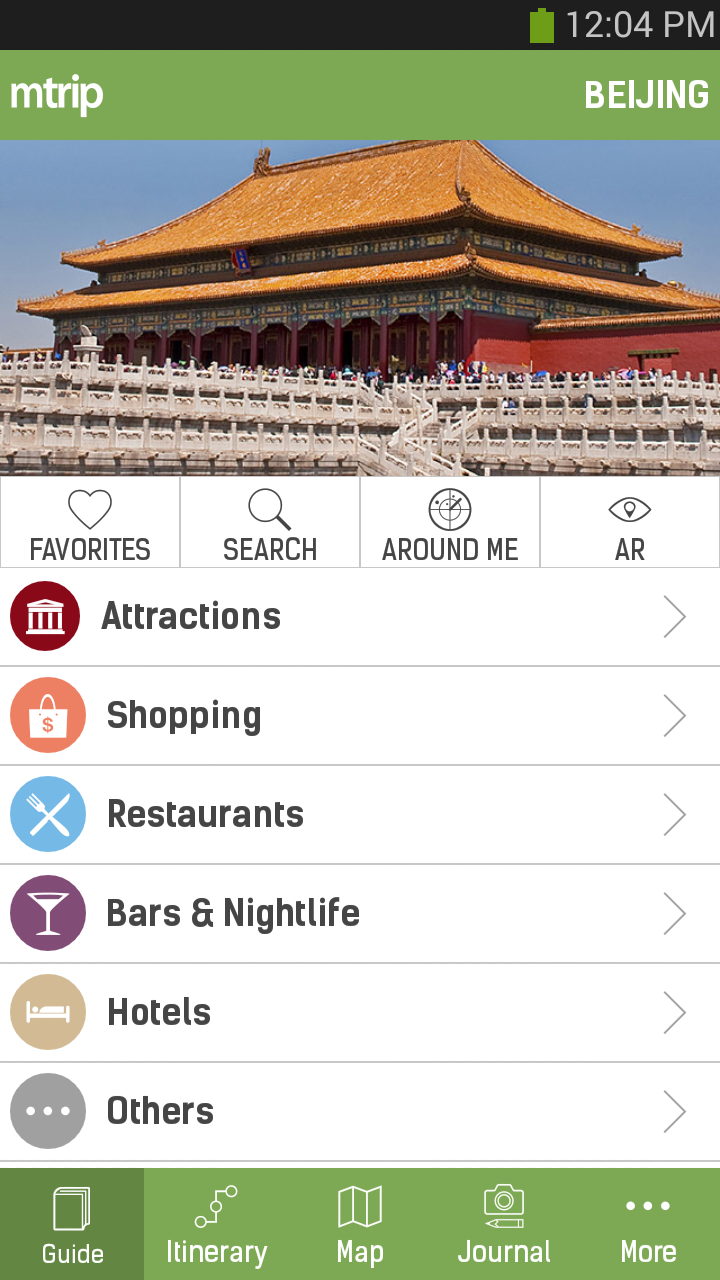 Android application Beijing Travel Guide – mTrip screenshort