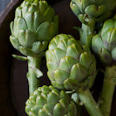 Grilled Artichokes and Stems with Garlic Tarragon Butter