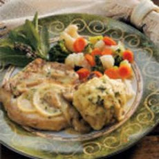 Herb Dumplings with Pork Chops
