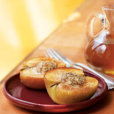 Almond-Stuffed Baked Apples with Caramel-Apple Sauce