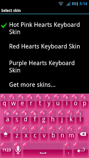Hot Pink Hearts Keyboard Skin