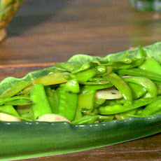 Snow Peas with Orange Liqueur