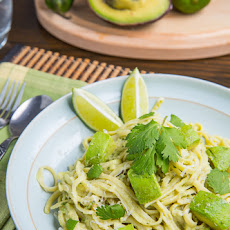 Avocado and Goat Cheese Alfredo Pasta