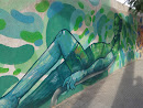 Mural Hombre Verde Descansando