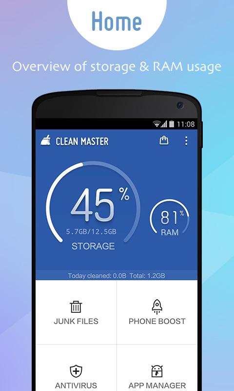 Android application Clean Master x86 (Intel CPU) screenshort