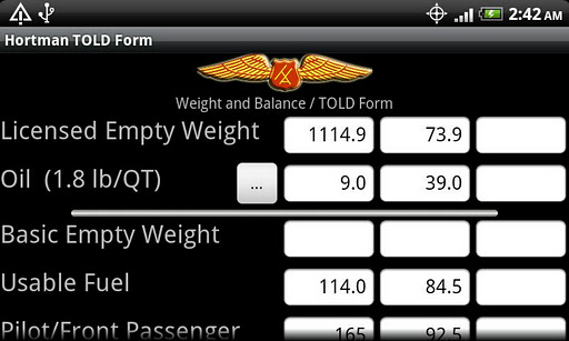 Hortman Weight and Balance