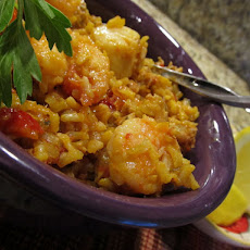 Chicken Sausage and Seafood Paella