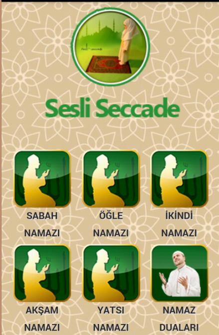 Android application Sesli Seccade screenshort