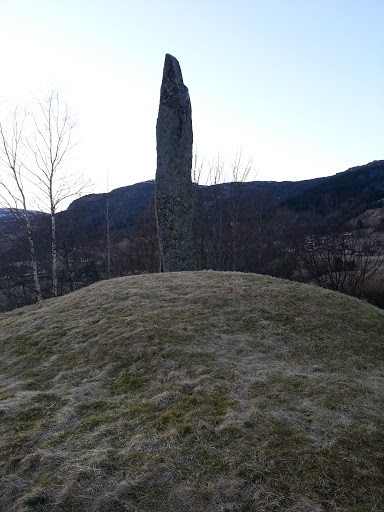 Viking Burial Mound With Obelisk