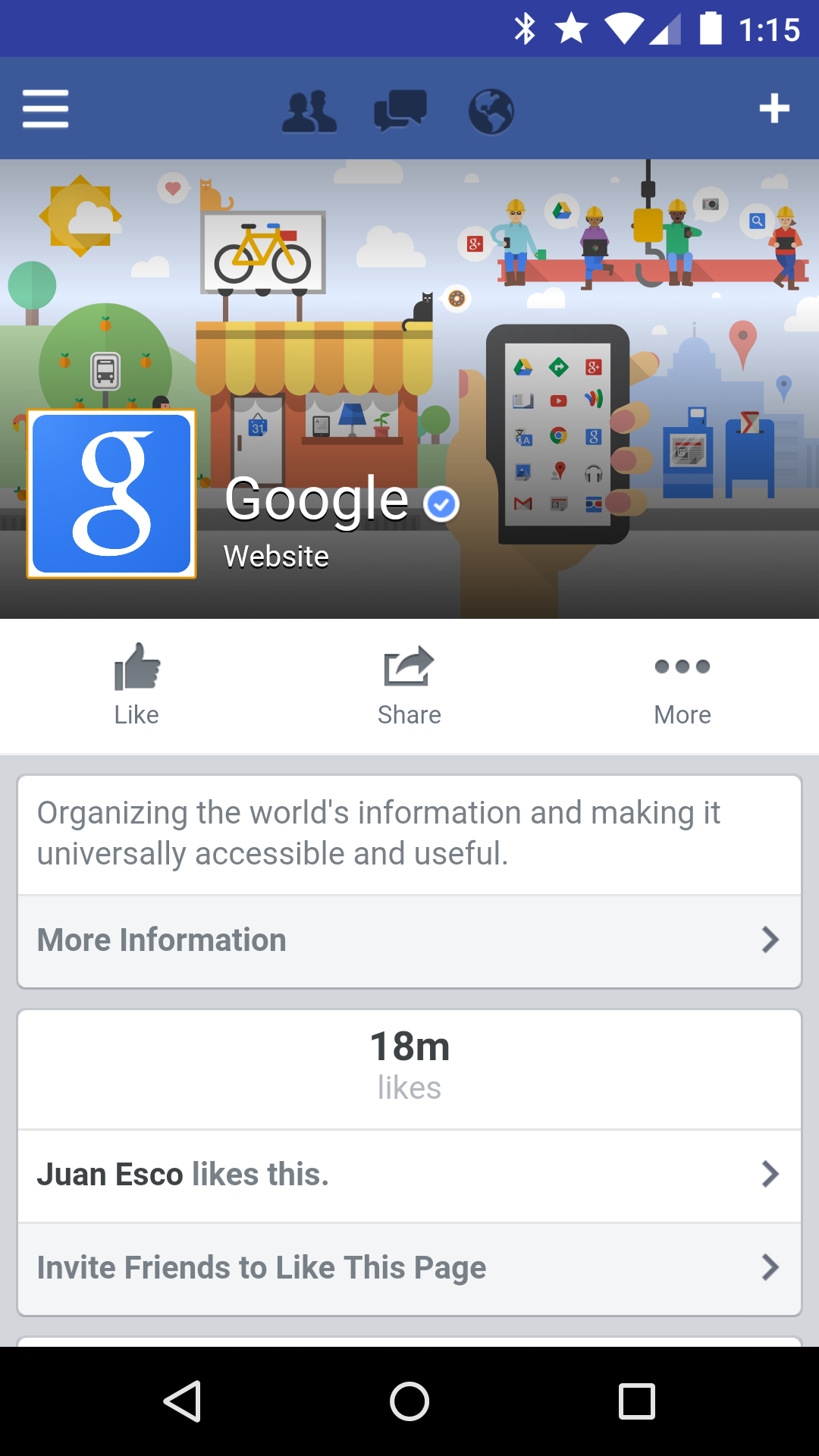 Android application Tinfoil for Facebook screenshort