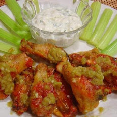Jalapeño Wings With Cool Cilantro Dip