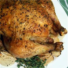 Roast Chicken with Thyme and Onions