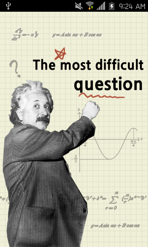 Android application The most difficult question screenshort