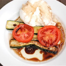 Roasted Zucchini with Tomato & Burrata