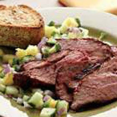 Roasted Tri-Tip with Cucumber-Pineapple Salsa
