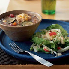 Vegetable Soup with Corn Dumplings