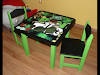 Mesa De Madera Con Personajes Para Ninos Y Ninas