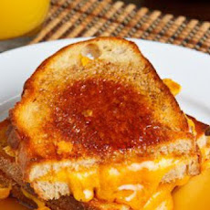 Breakfast Grilled Cheese Sandwich with Maple Syrup