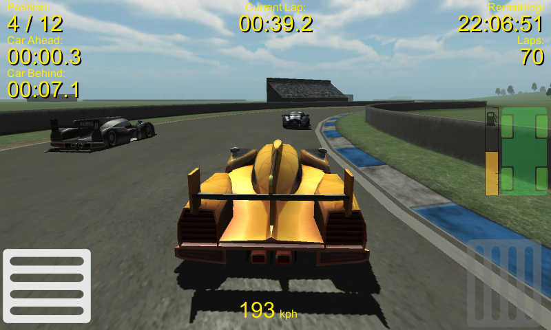 Android application Twenty Four Hour Racing screenshort