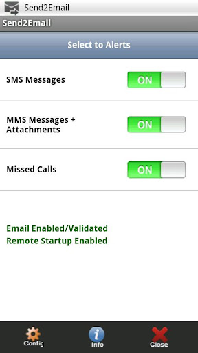 Send2Email - SMS MMS Calls