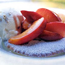 Cornmeal-Cookie Sundaes with Warm Fruit
