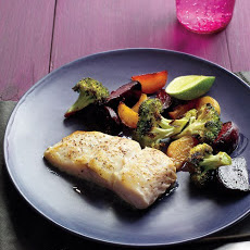 Seared Fish with Beets and Broccoli