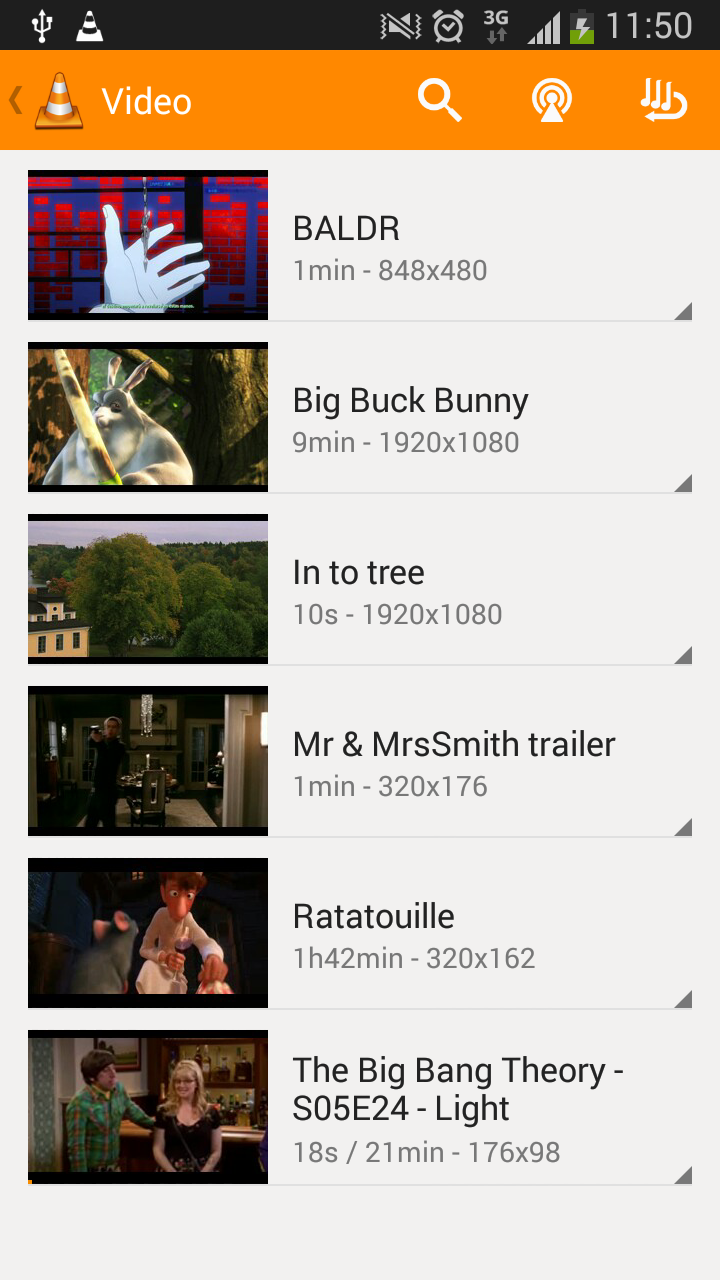 Android application VLC for Android beta screenshort