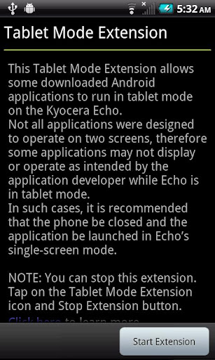 Tablet Mode Extension