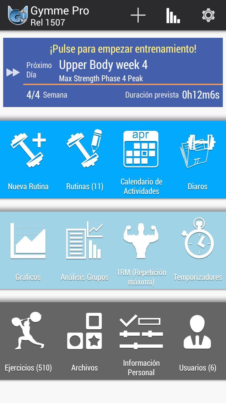 Android application Gymme - Gym Personal Trainer screenshort