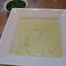 Curried Cauliflower Soup with Chimichurri Sauce
