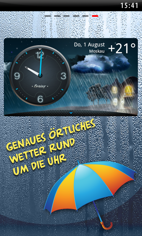 Android application Weather &amp; Clock - Meteo Widget screenshort