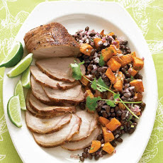 Roasted Pork Loin with Black-Bean and Sweet-Potato Salad