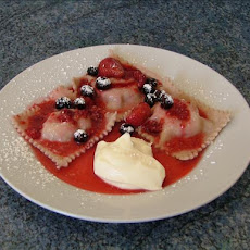 Jack's Three Berry Ravioli With Berry Compote