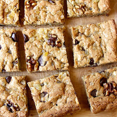 Ginger Walnut Chocolate Blondies