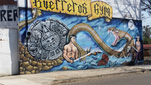 Mural Guerrero Azteca Y Serpiente