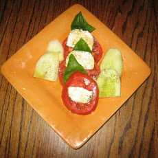 Tomato Lemon Basil and Goat Cheese Salad