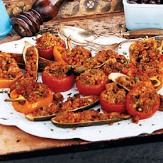 Eggplant-and-Bulgur-Stuffed Vegetables