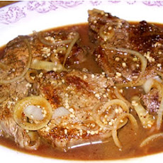 Pan-fried Steak with Marsala Sauce