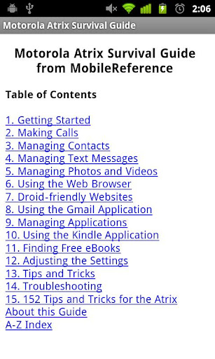 Motorola Atrix Survival Guide