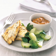 Sautéed Chicken with Peanut Dipping Sauce
