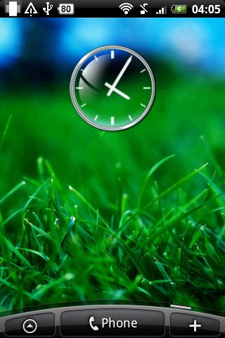 Glass Clock Widget 2x2