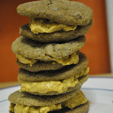 Spicy Gingersnap & Pumpkin Ice Cream Sandwiches