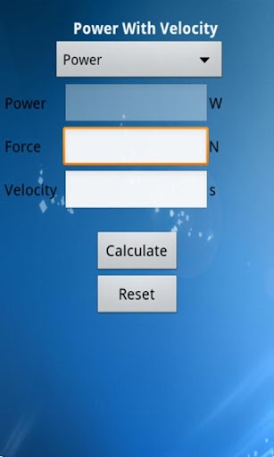 【免費教育App】Power with Velocity Calculator-APP點子