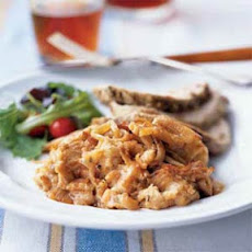 Roast Pork Loin with Savory Fennel Bread Pudding